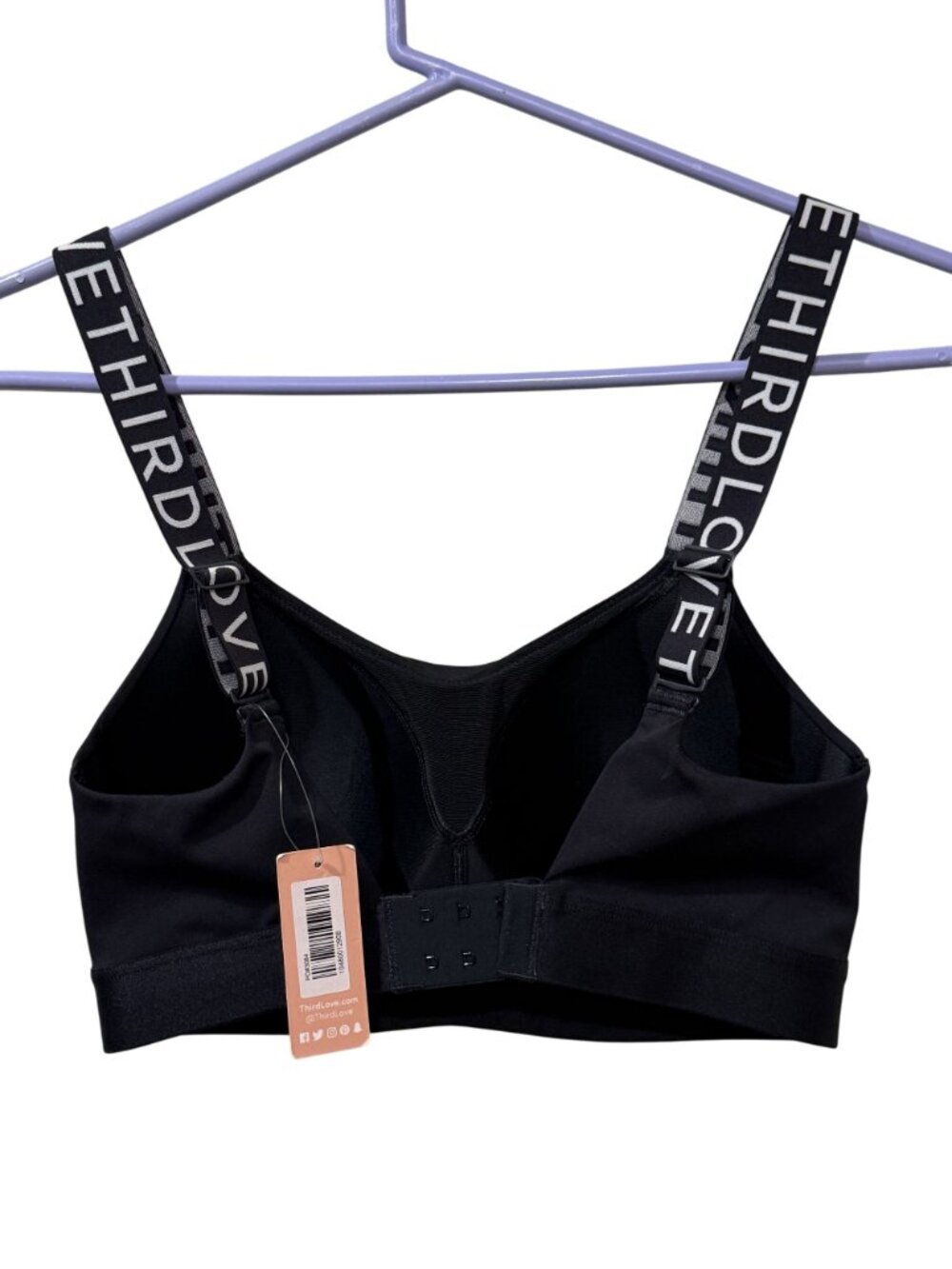 ThirdLove Womens Black Wireless Comfort Bra 32E Adjustable Logo Straps NWT - Picture 4 of 6